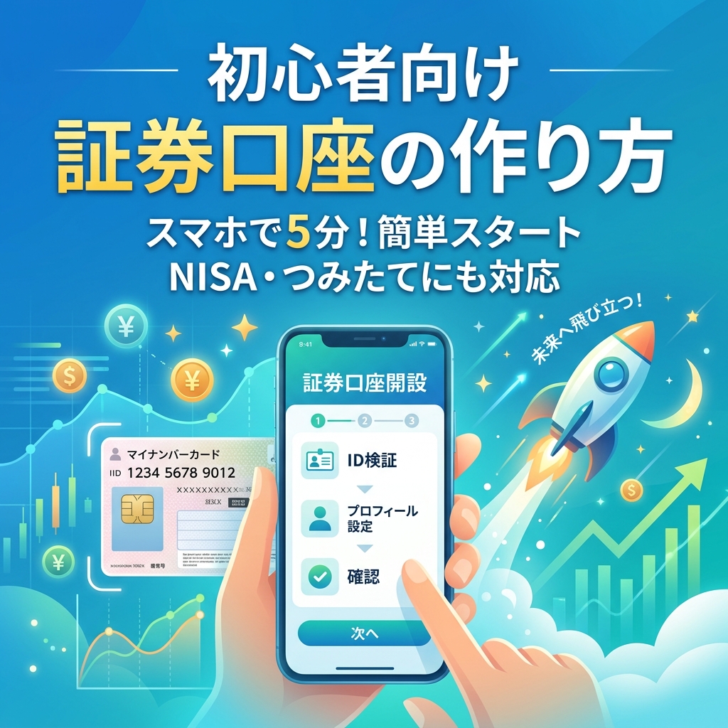 【完全初心者向け】スマホで5分！証券口座の開設ノウハウ徹底ガイド