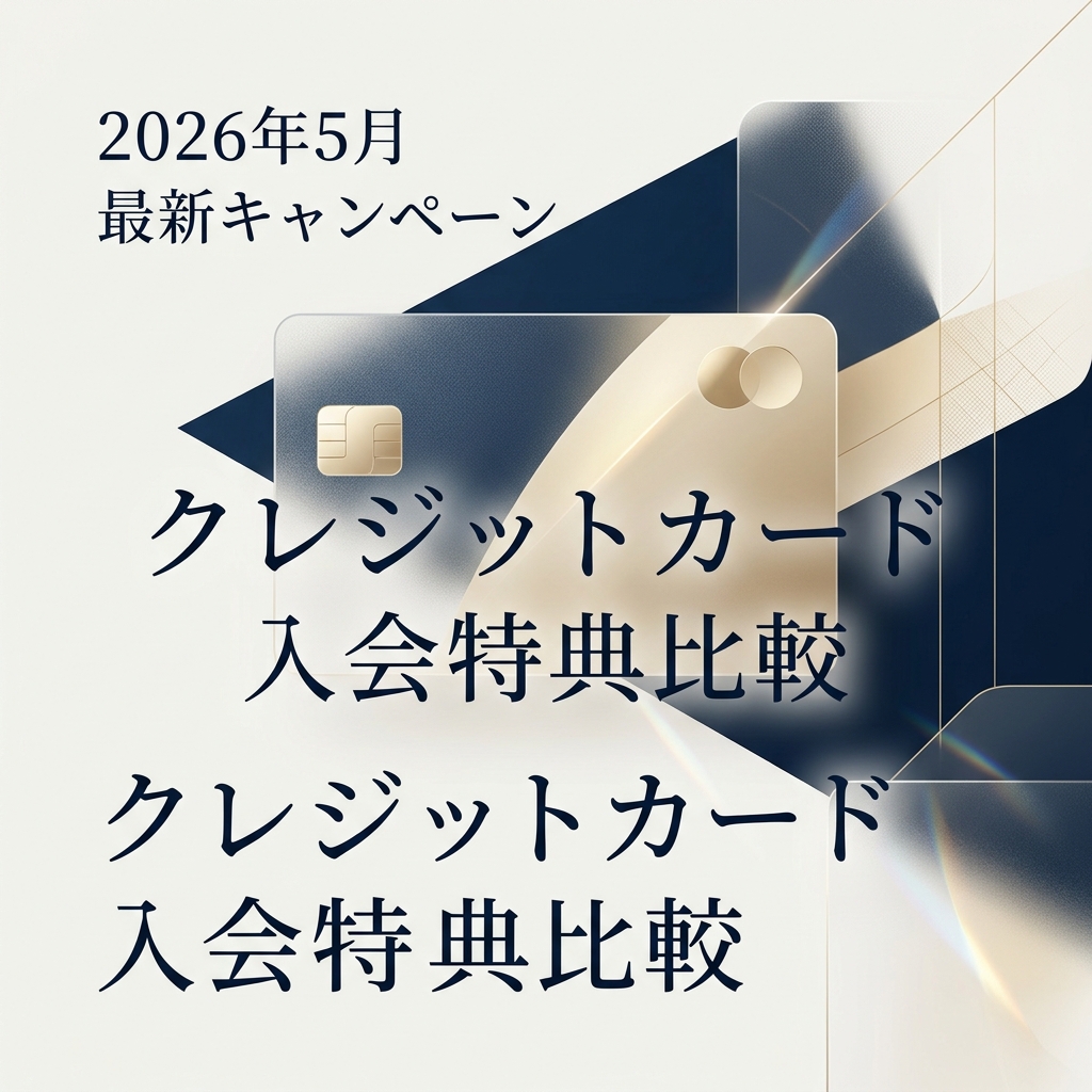 【2026年5月最新】クレジットカード入会特典比較！最大2.5万円超のキャンペーンを徹底解説